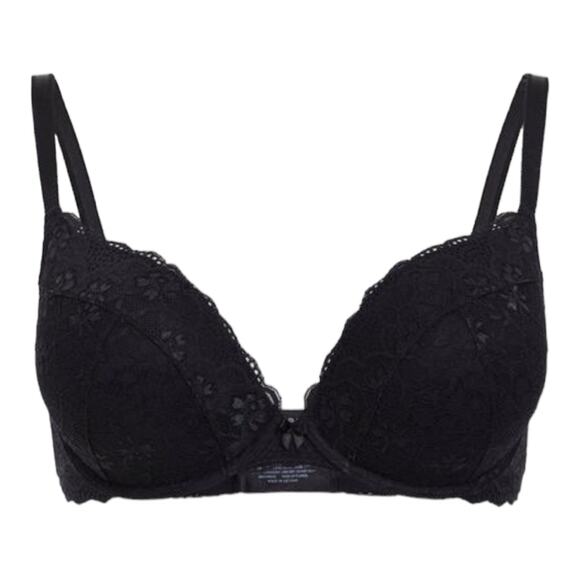 Torrid NWT Plunge Push-Up Lace Straight Back Bra Black Size 46DDD Convertible - Picture 3 of 11